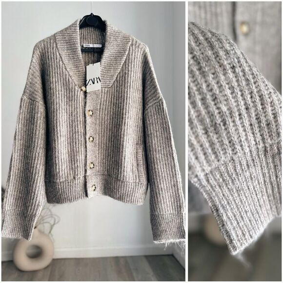 Zara Sweaters - ZARA KNIT BOMBER JACKET